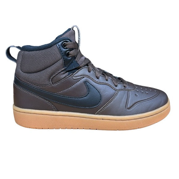 Nike Court Borough Mid 2 Boot GS 'Baroque Brown Gum' #BQ5440-200 - 5.5Y 7.5 Wms - Picture 8 of 14